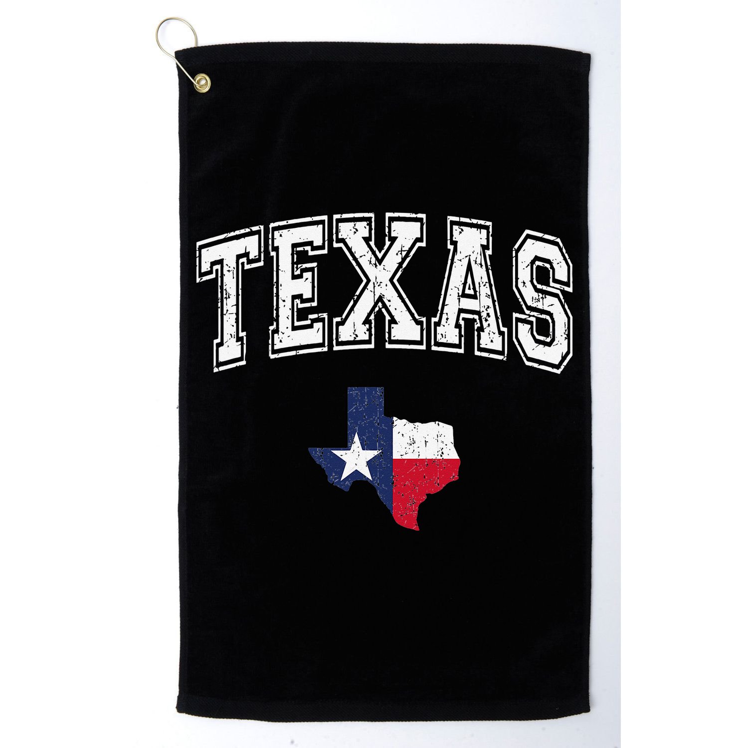 Texas Proud Texan Patriot American USA Flag Vintage Map Golf Towel