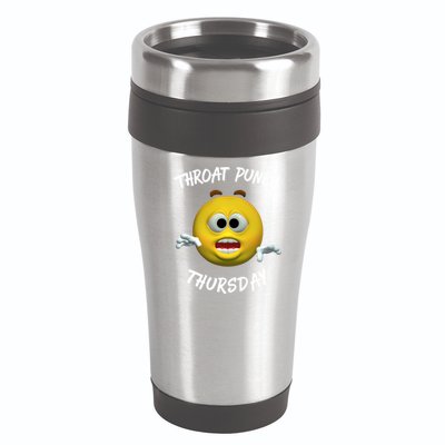 Throat Punch Thursday Sarcastic Cute Gift 16oz Travel Tumbler