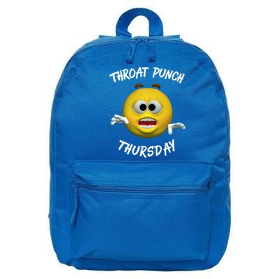 Throat Punch Thursday Sarcastic Cute Gift 16 in Basic Backpack