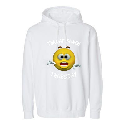 Throat Punch Thursday Sarcastic Cute Gift Garment-Dyed Fleece Hoodie