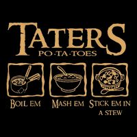 Taters Po Ta Toes Boil Em Stick Em In A Stew Flat Bill Trucker Hat