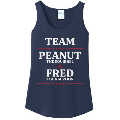 Team Peanut The Squirrel And Fred The Raccoon Justice Ladies Essential Tank