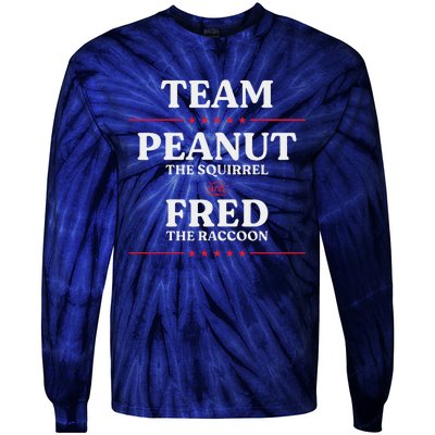 Team Peanut The Squirrel And Fred The Raccoon Justice Tie-Dye Long Sleeve Shirt