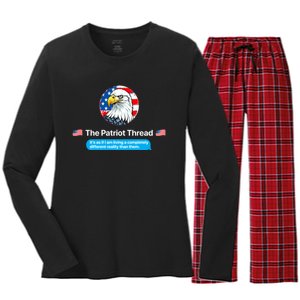 The Patriot Thread Living A Completely Different Reality Women's Long Sleeve Flannel Pajama Set 