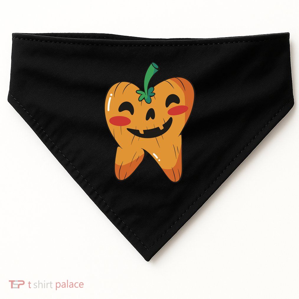 Tooth Pumpkin USA-Made Doggie Bandana