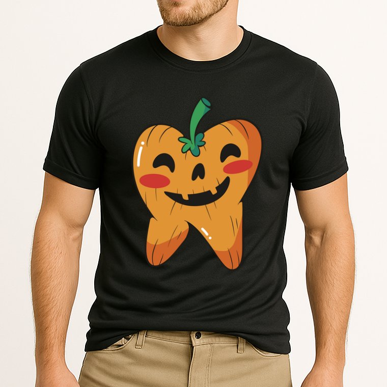 Tooth Pumpkin Cooling Performance Crew T-Shirt