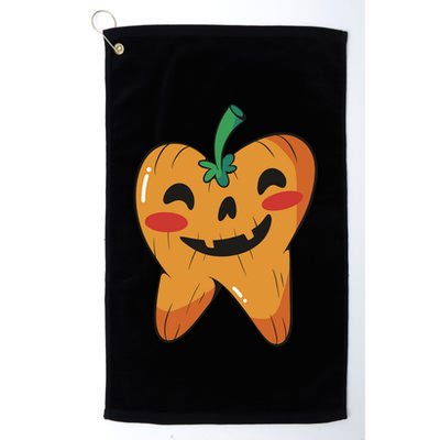 Tooth Pumpkin Golf Towel