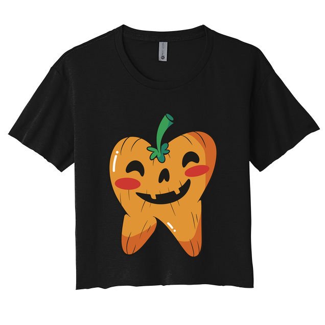 Tooth Pumpkin Crop Top