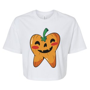 Tooth Pumpkin Bella+Canvas Jersey Crop Tee