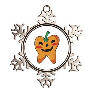 Tooth Pumpkin Metallic Star Ornament