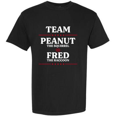 Team Peanut The Squirrel And Fred The Raccoon Justice Garment-Dyed Heavyweight T-Shirt