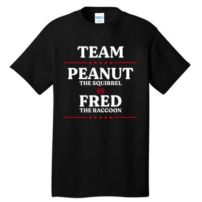 Team Peanut The Squirrel And Fred The Raccoon Justice Tall T-Shirt