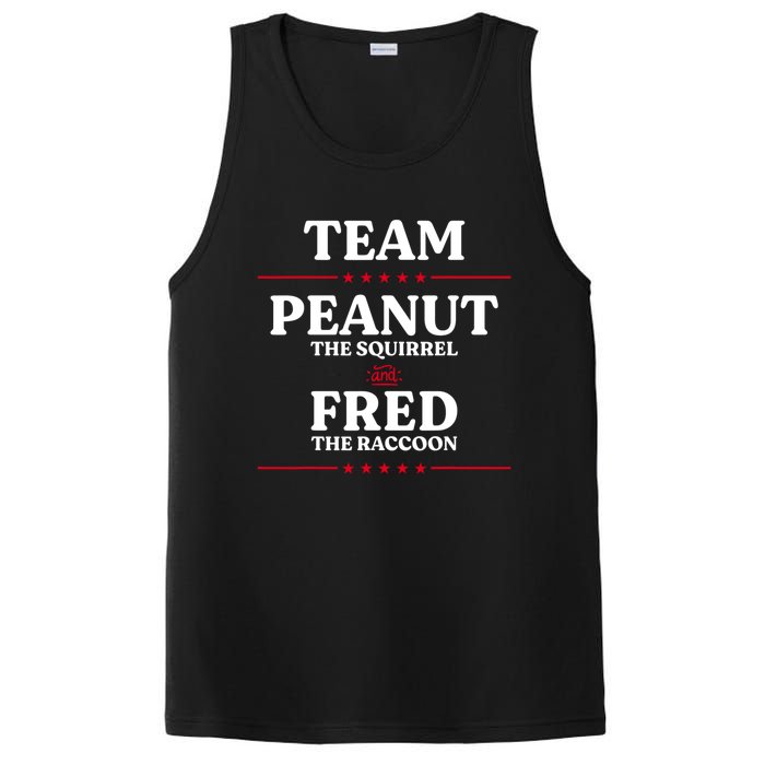 Team Peanut The Squirrel And Fred The Raccoon Justice PosiCharge Competitor Tank