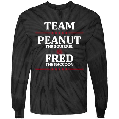 Team Peanut The Squirrel And Fred The Raccoon Justice Tie-Dye Long Sleeve Shirt