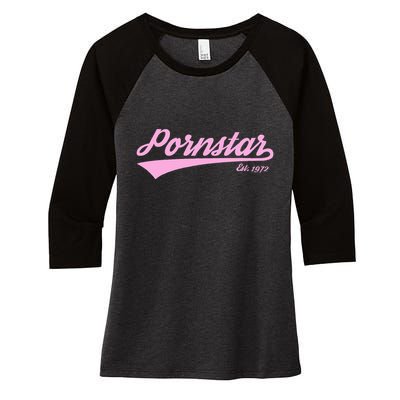 Team Pornstar Women's Tri-Blend 3/4-Sleeve Raglan Shirt
