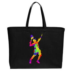 Tennis Player Cotton Canvas Jumbo Tote