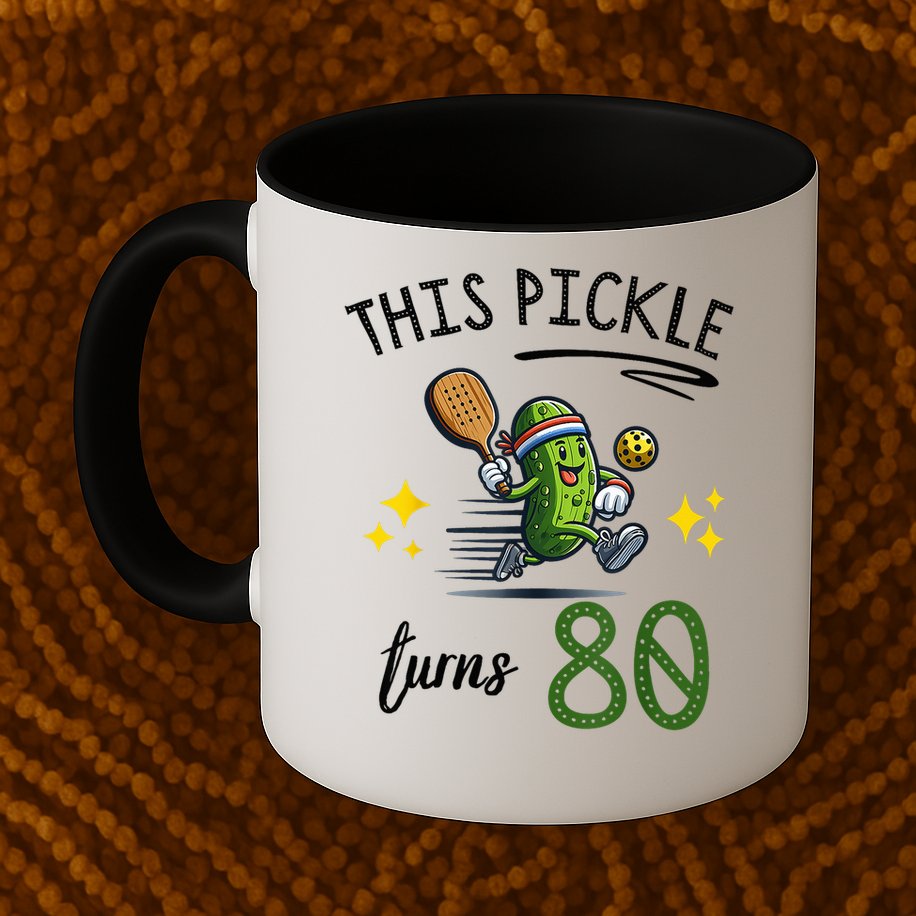THIS PICKLE TURNS 80 PICKLEBALL 80th BIRTHDAY Mug