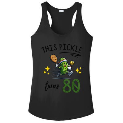THIS PICKLE TURNS 80 PICKLEBALL 80th BIRTHDAY Ladies PosiCharge Competitor Racerback Tank
