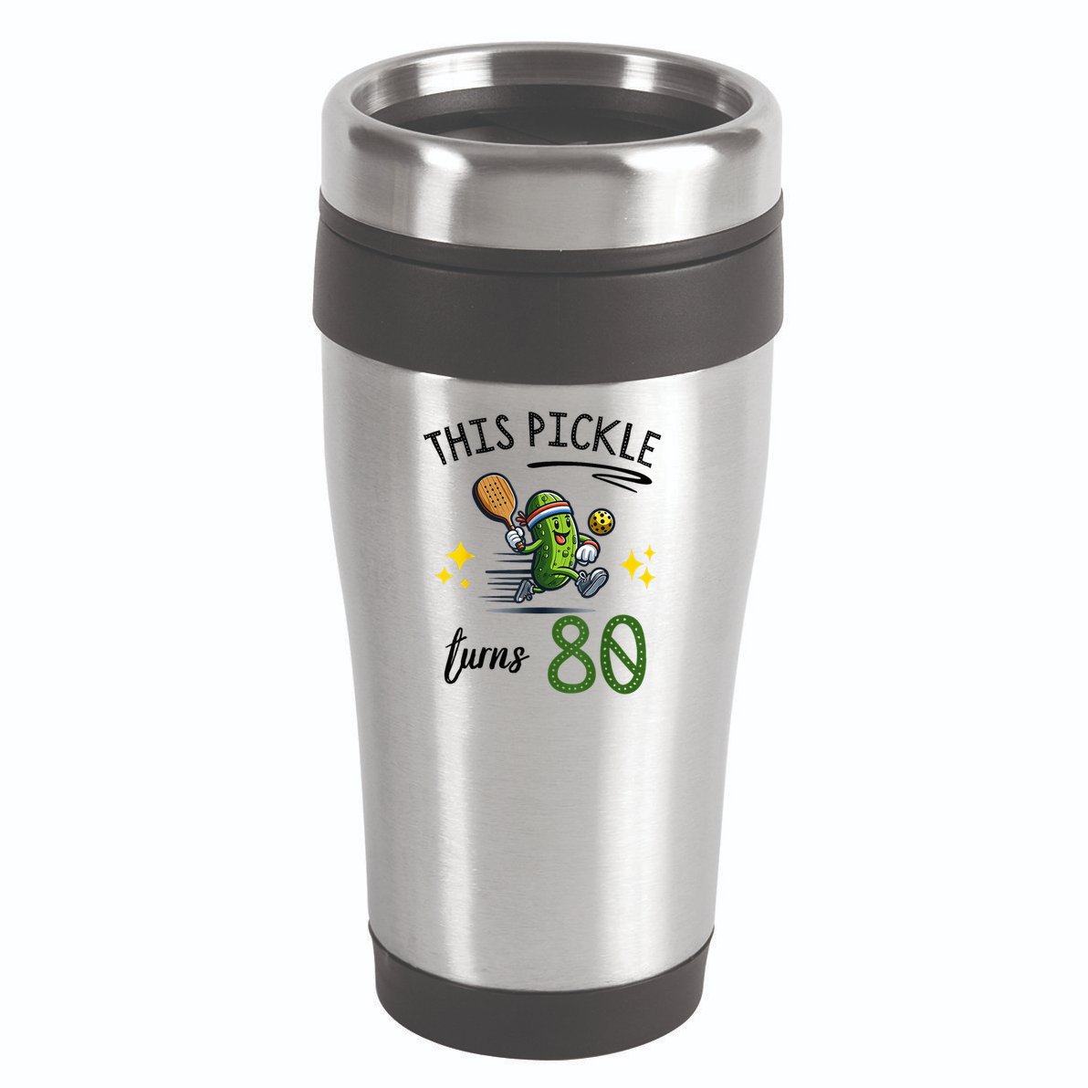 THIS PICKLE TURNS 80 PICKLEBALL 80th BIRTHDAY 16oz Travel Tumbler