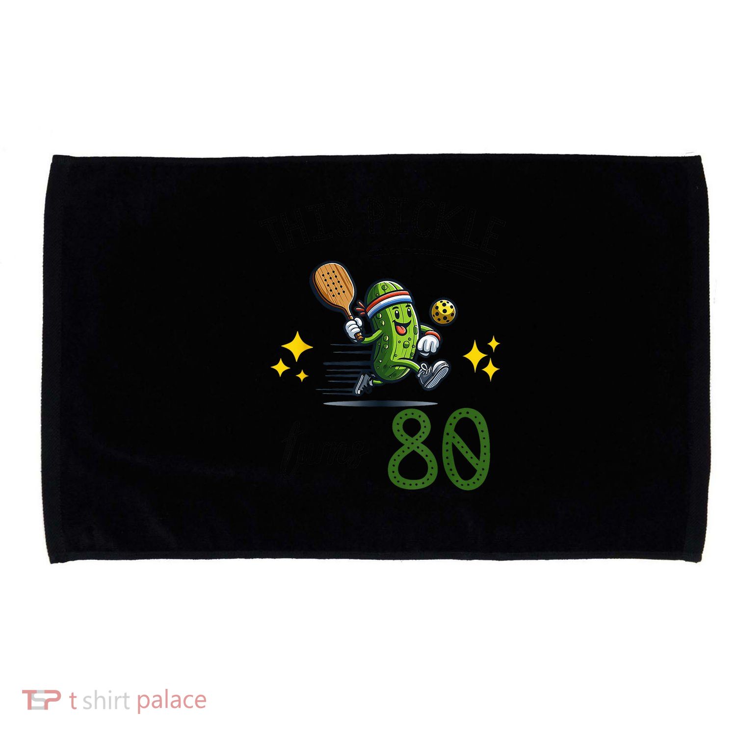 THIS PICKLE TURNS 80 PICKLEBALL 80th BIRTHDAY Microfiber Hand Towel