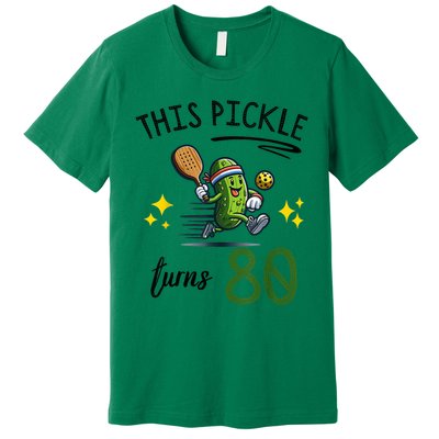 THIS PICKLE TURNS 80 PICKLEBALL 80th BIRTHDAY Premium T-Shirt
