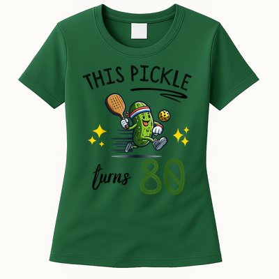 THIS PICKLE TURNS 80 PICKLEBALL 80th BIRTHDAY Womens T-Shirt