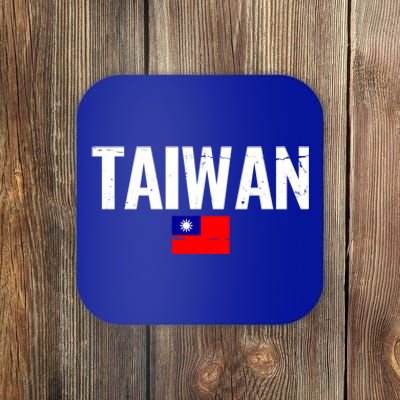 Taiwan Proud Taiwanese Flag Funny Gift Coaster