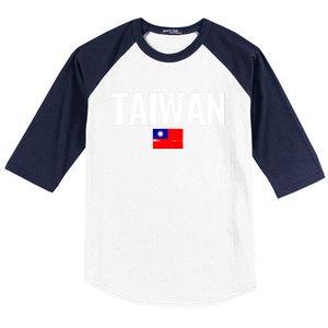 Taiwan Proud Taiwanese Flag Funny Gift Baseball Sleeve Shirt