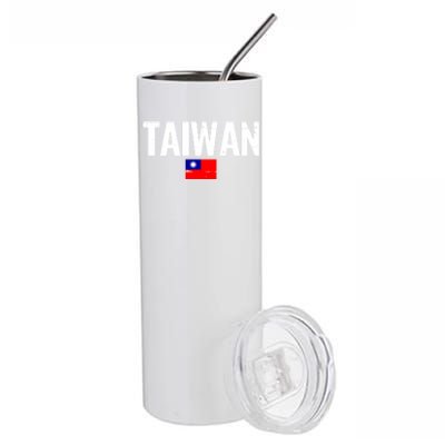 Taiwan Proud Taiwanese Flag Funny Gift Stainless Steel Tumbler