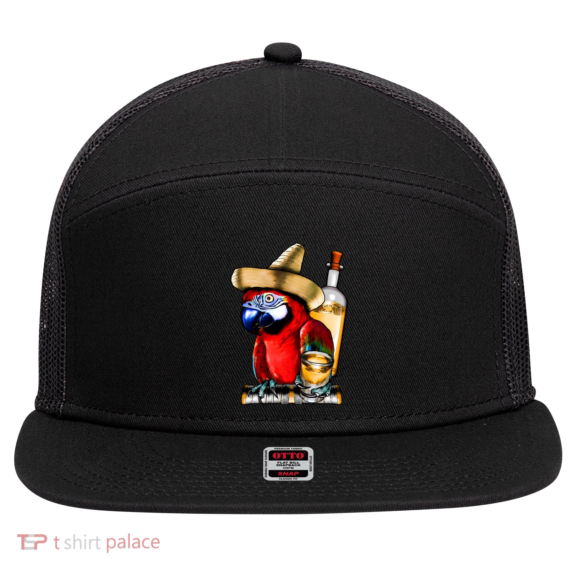 Tequilla Parrot 7 Panel Mesh Trucker Snapback Hat