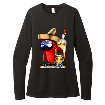 Tequilla Parrot Womens CVC Long Sleeve Shirt