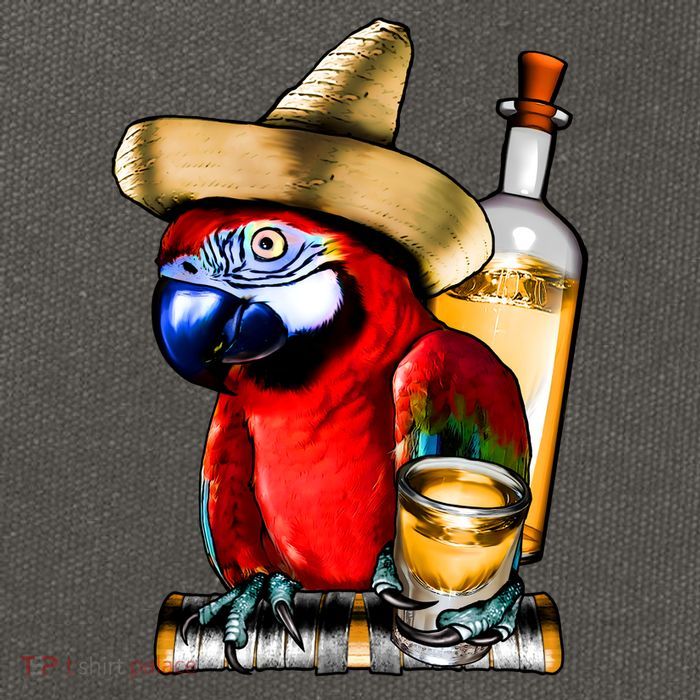 Tequilla Parrot Cotton Canvas Backpack
