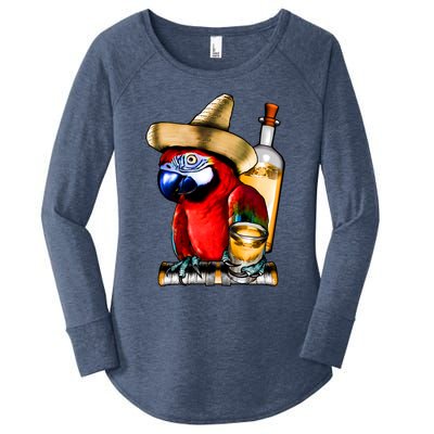 Tequilla Parrot Women's Perfect Tri Tunic Long Sleeve Shirt