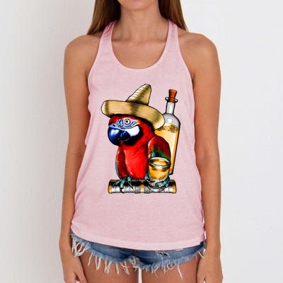 Tequilla Parrot Women's Knotted Racerback Tank