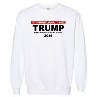 Text Pennsylvania To 88022 Trump Make America Great Again 2024 Garment-Dyed Sweatshirt