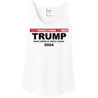 Text Pennsylvania To 88022 Trump Make America Great Again 2024 Ladies Essential Tank