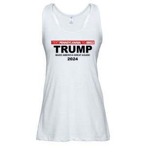 Text Pennsylvania To 88022 Trump Make America Great Again 2024 Ladies Essential Flowy Tank