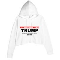 Text Pennsylvania To 88022 Trump Make America Great Again 2024 Crop Fleece Hoodie