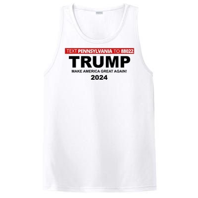 Text Pennsylvania To 88022 Trump Make America Great Again 2024 PosiCharge Competitor Tank