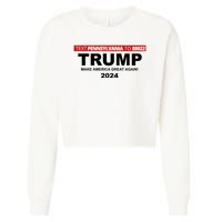 Text Pennsylvania To 88022 Trump Make America Great Again 2024 Cropped Pullover Crew