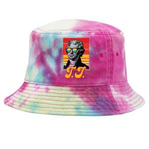 Tj President Thomas Jefferson Retro Patriotic 4th Of July Tie-Dyed Bucket Hat