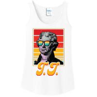 Tj President Thomas Jefferson Retro Patriotic 4th Of July Ladies Essential Tank