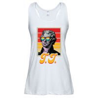 Tj President Thomas Jefferson Retro Patriotic 4th Of July Ladies Essential Flowy Tank