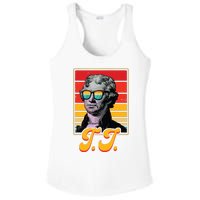 Tj President Thomas Jefferson Retro Patriotic 4th Of July Ladies PosiCharge Competitor Racerback Tank