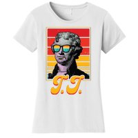 Tj President Thomas Jefferson Retro Patriotic 4th Of July Women's T-Shirt