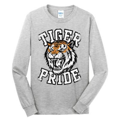 Tiger Pride Tiger Mascot School Sports Team Tall Long Sleeve T-Shirt