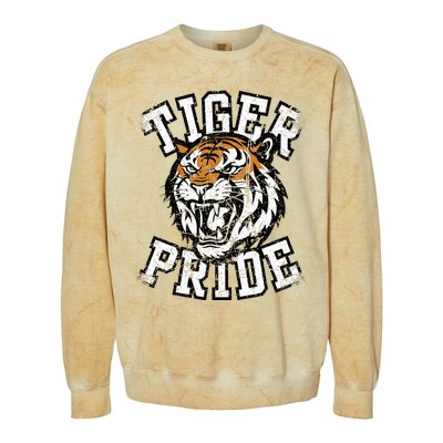 Tiger Pride Tiger Mascot School Sports Team Colorblast Crewneck Sweatshirt