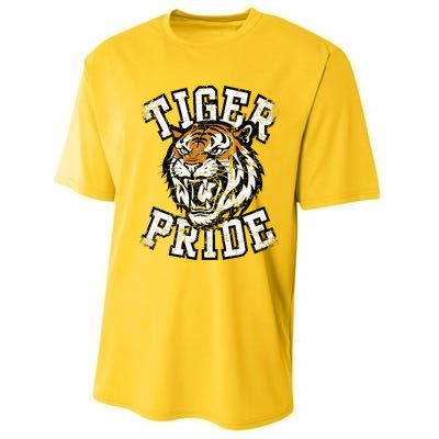 Tiger Pride Tiger Mascot School Sports Team Performance Sprint T-Shirt