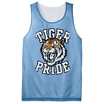 Tiger Pride Tiger Mascot School Sports Team Mesh Reversible Basketball Jersey Tank