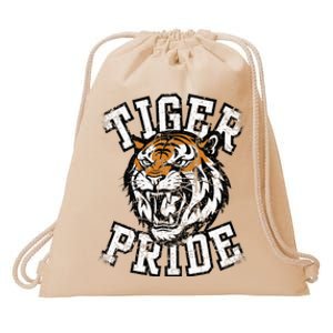 Tiger Pride Tiger Mascot School Sports Team Drawstring Bag